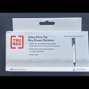 TRU RED Pen Dry Erase Markers Ultra Fine Tip 12 pk